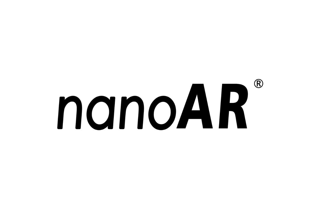 Logo oficial de nanoAR, marca especializada en tecnología de realidad aumentada (AR) y soluciones ópticas inteligentes; innovación visual representada por JETT en Chile.