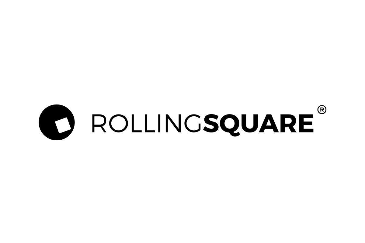Logo oficial de Rolling Square, marca de accesorios tecnológicos innovadores para conectividad, carga y organización del día a día; diseño funcional y minimalista representado por JETT en Chile.