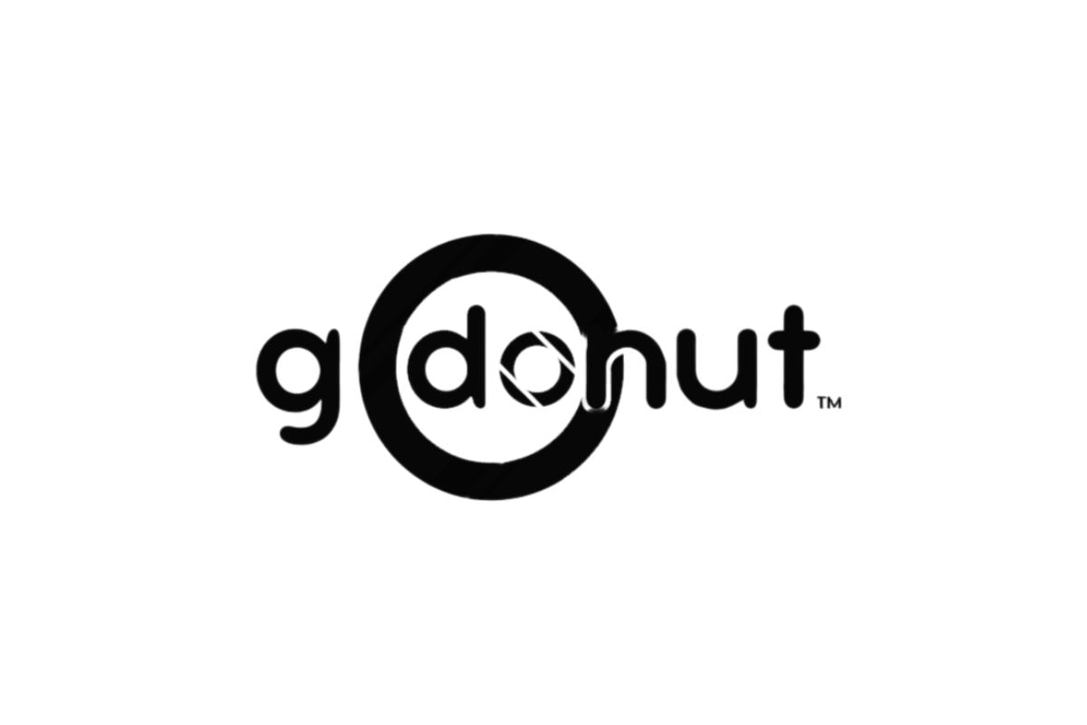 Logo oficial de GoDonut, soporte universal para smartphones y tablets con diseño ergonómico y portátil; accesorio funcional para productividad, entretenimiento y videollamadas, representado por JETT en Chile.