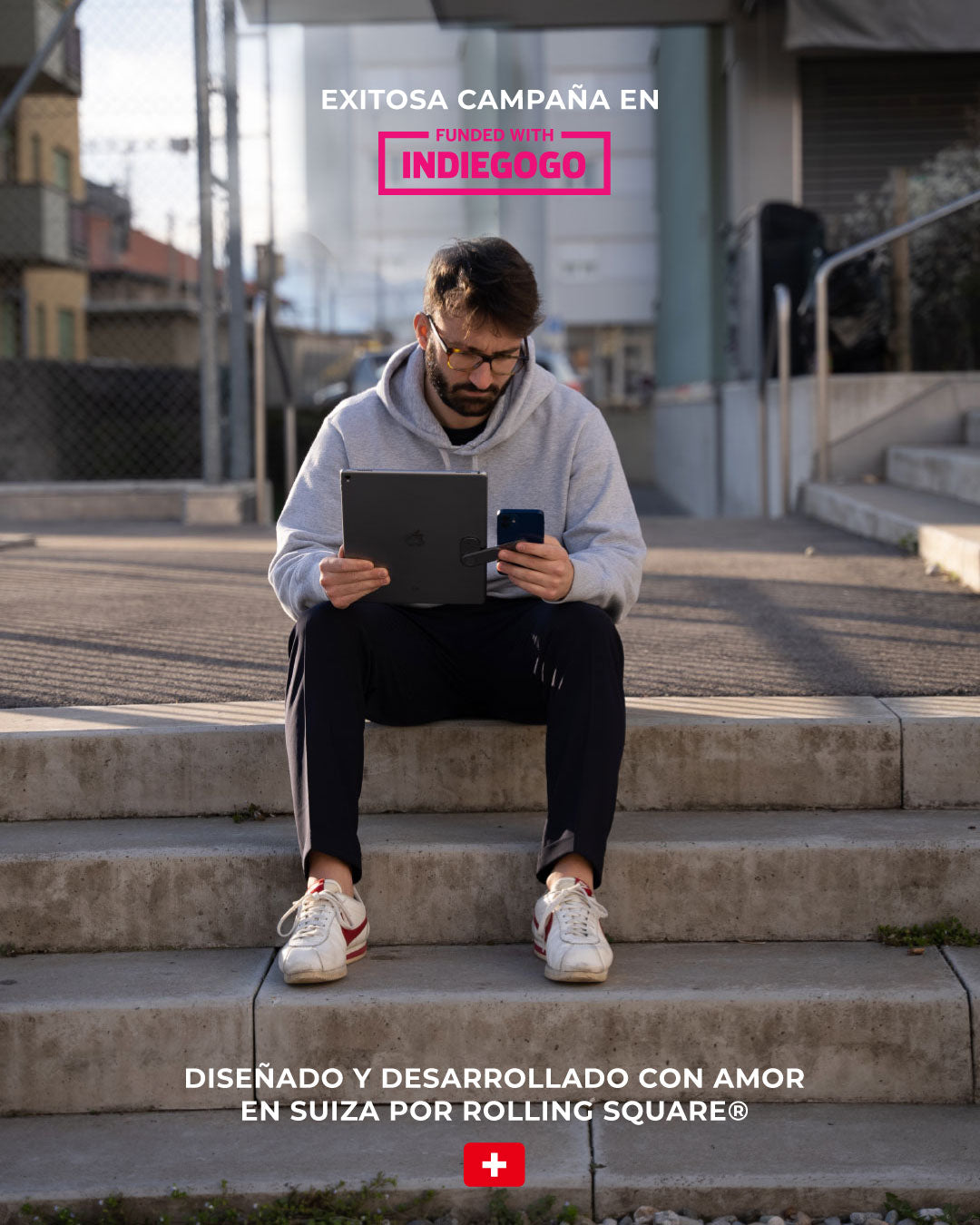 EDGE® Estación de Trabajo Móvil incluye Soporte Celular, Carga Inalámbrica y Luz Led